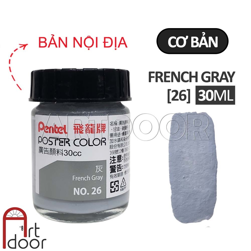 Màu vẽ Poster PENTEL hũ lớn (30ml) học vẽ trang trí màu, luyện thi kiến trúc mỹ thuật