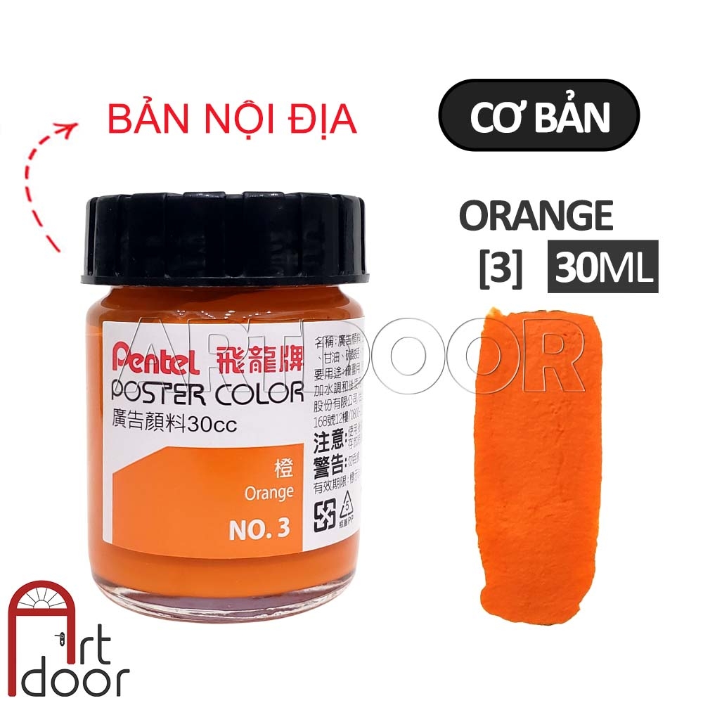 Màu vẽ Poster PENTEL hũ lớn (30ml) học vẽ trang trí màu, luyện thi kiến trúc mỹ thuật
