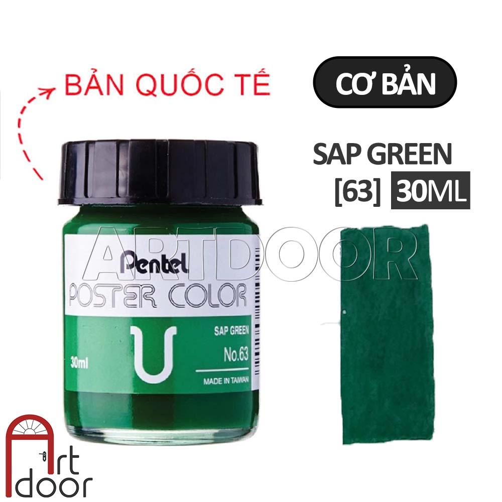 Màu vẽ Poster PENTEL hũ lớn (30ml) học vẽ trang trí màu, luyện thi kiến trúc mỹ thuật