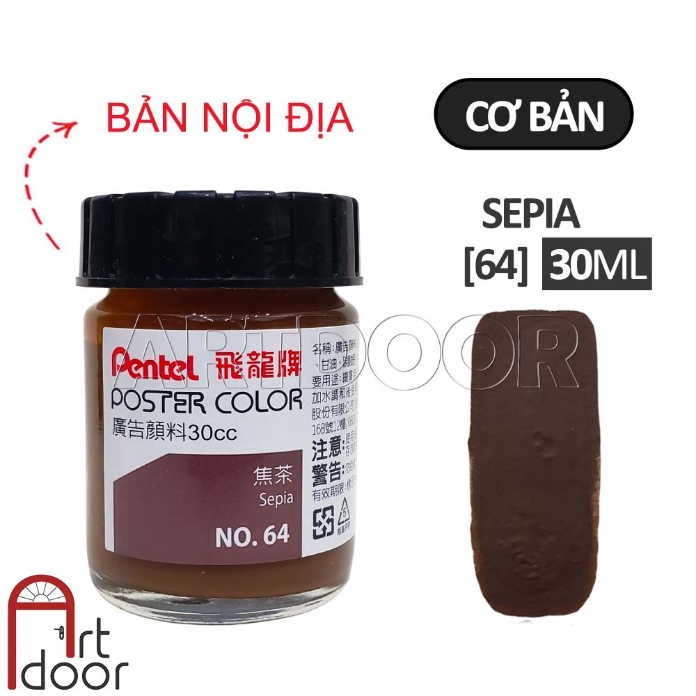Màu vẽ Poster PENTEL hũ lớn (30ml) học vẽ trang trí màu, luyện thi kiến trúc mỹ thuật