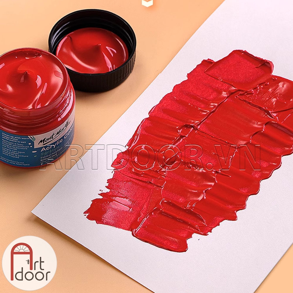 Màu vẽ Acrylic MONT MARTE Hũ (100ml) custom áo, vải, gỗ, kính, tô tượng, đất sét, số hóa