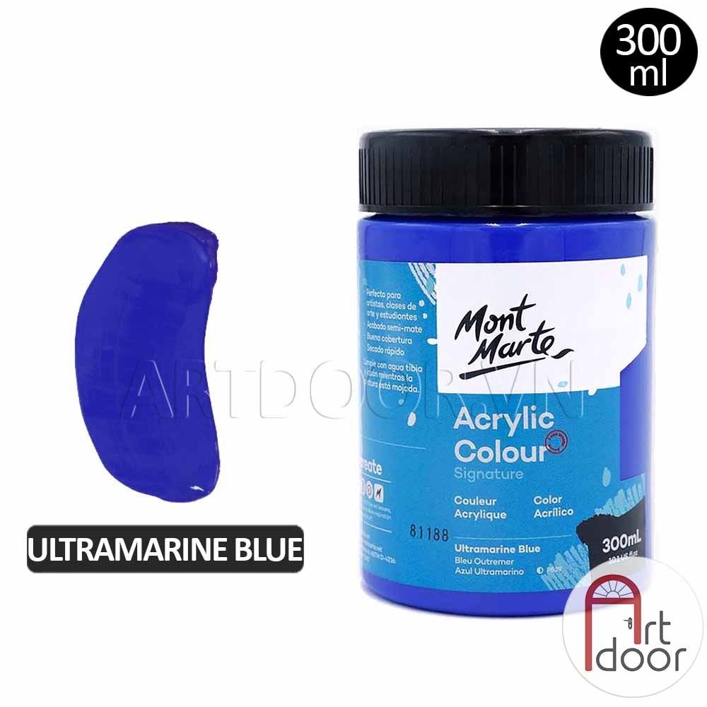 Màu vẽ Acrylic MONT MARTE Hũ (300ml) custom áo, vải, gỗ, kính, tô tượng, đất sét, số hóa