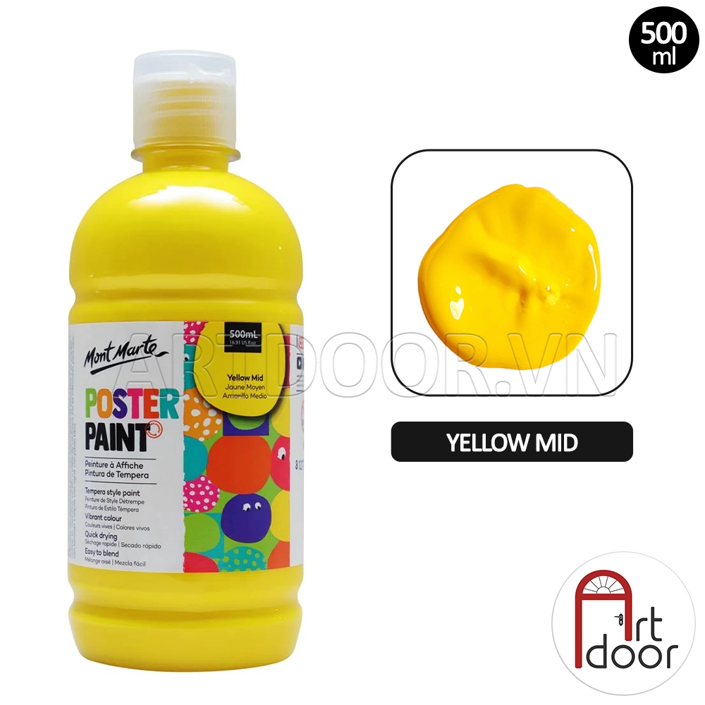 Màu vẽ Poster Paint MONT MARTE Hũ (500ml) - [xả kho]
