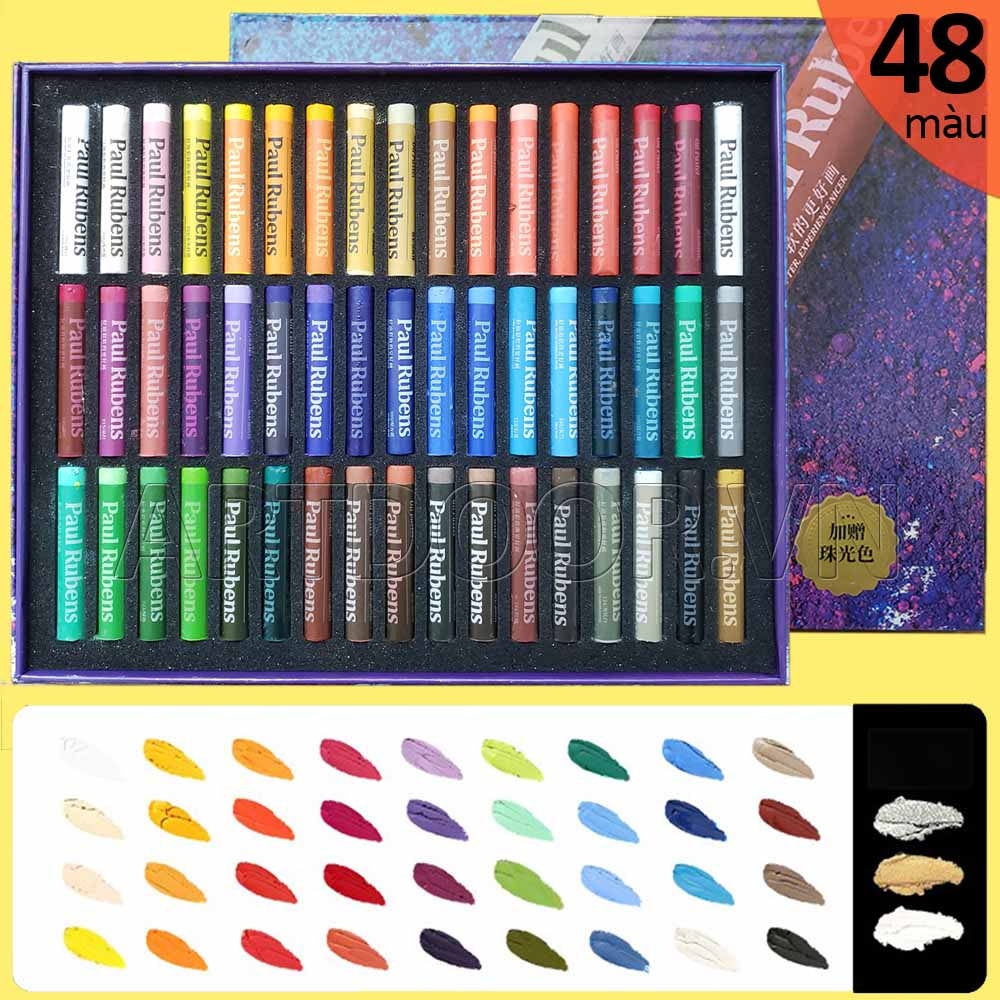 Bộ màu vẽ Sáp Dầu PAUL RUBENS Oil Pastel đắp nổi (hộp giấy)