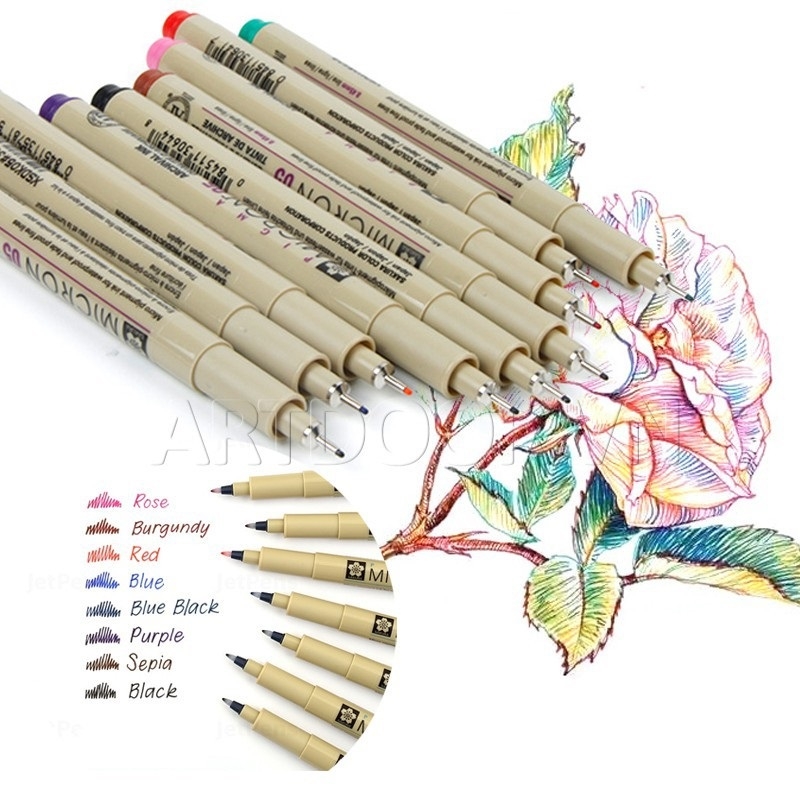 Bút line kháng nước Nhiều Màu SAKURA Micron (cây lẻ)
