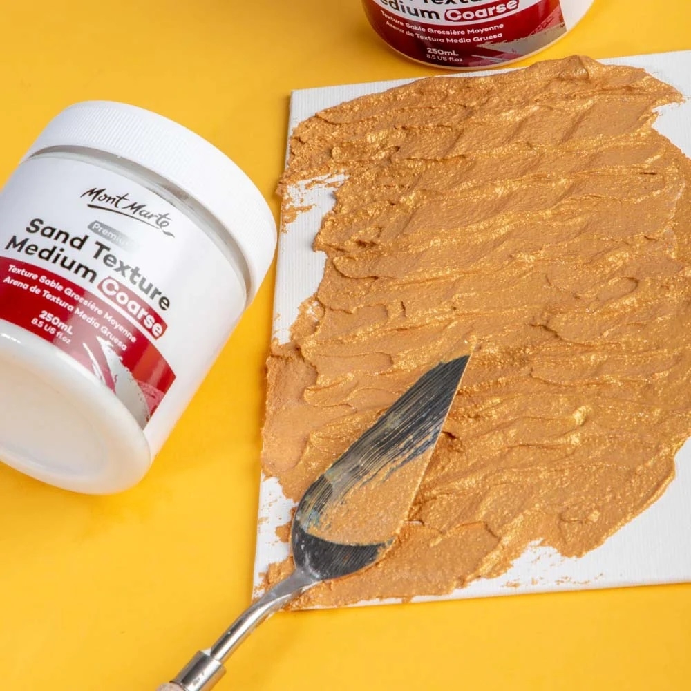 Cát Trắng trộn màu Acrylic MONT MARTE  siêu mịn (250ml) vẽ tranh 3D, tạo hiệu ứng đắp nổi - [xả kho]