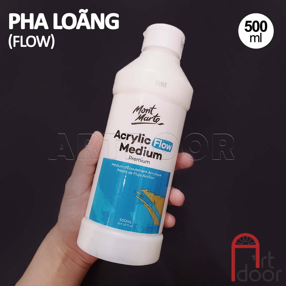 Dung môi pha Acrylic MONT MARTE chống nước (Chai Lớn) dùng trên vải, đất sét, tô tượng, kính, gỗ, đá