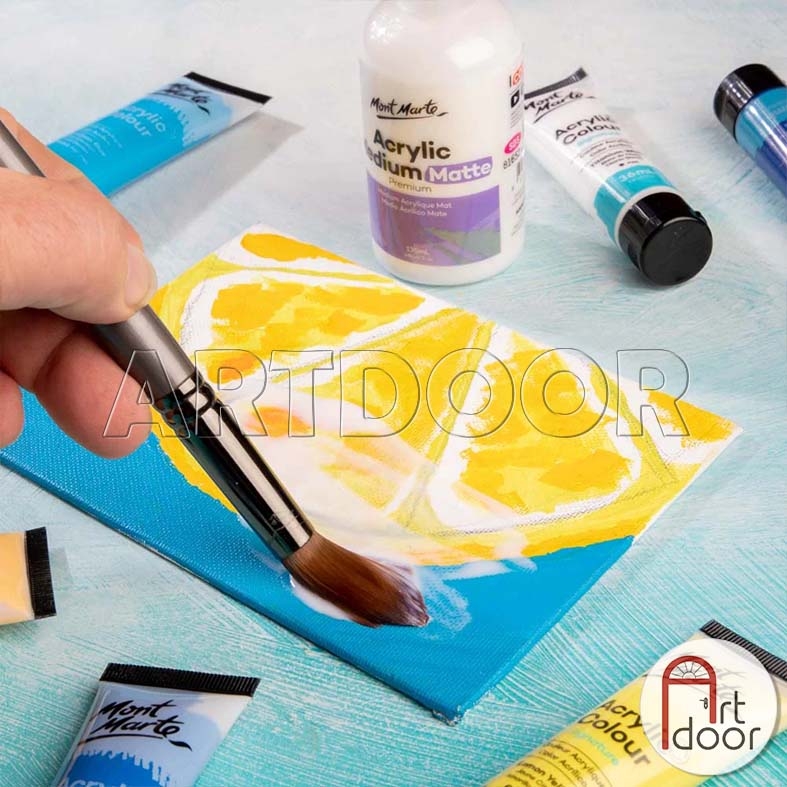 Phủ Bóng Acrylic MONT MARTE chống nước (Chai Lớn) phủ lì trên vải, đất sét, tô tượng, kính, gỗ, đá