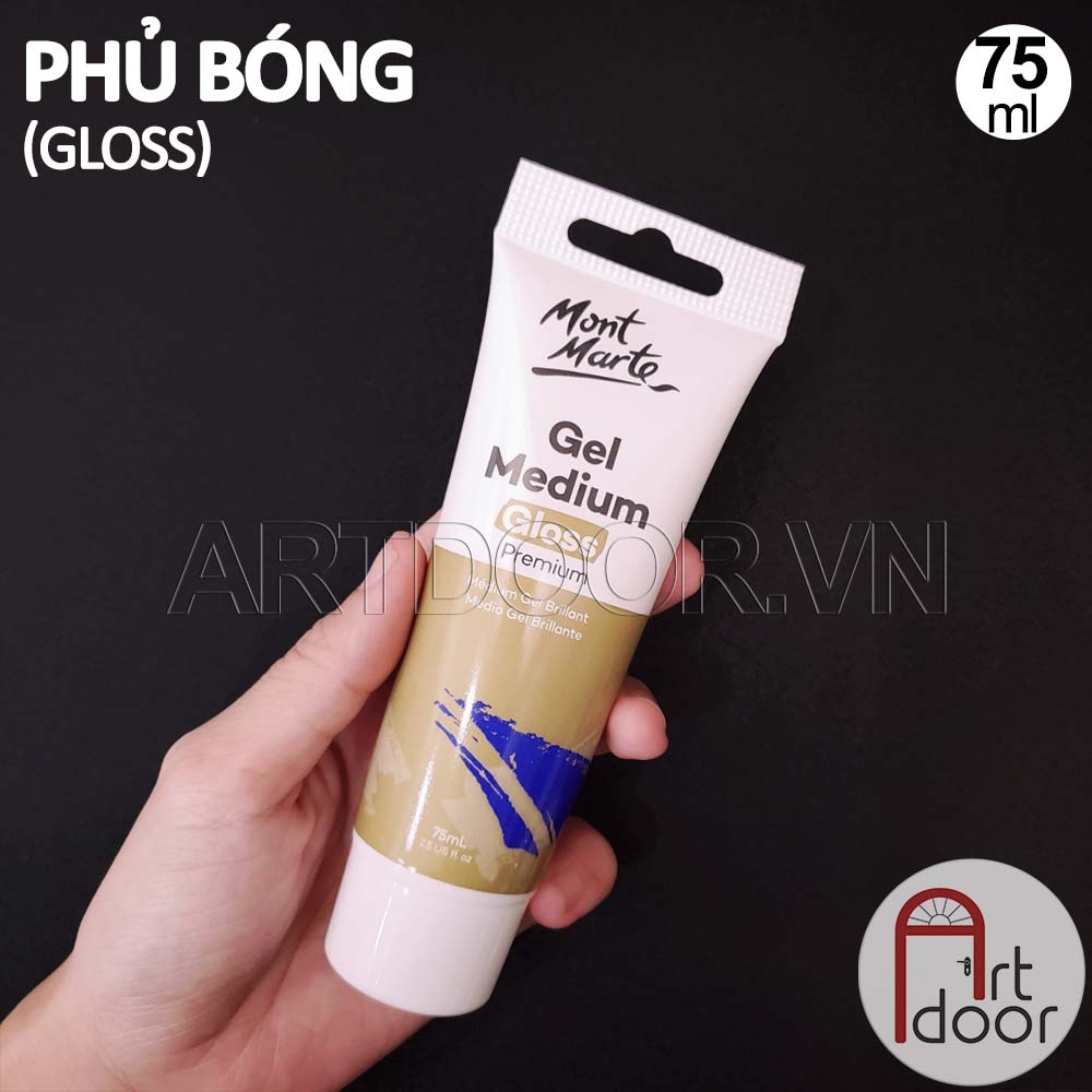 Phủ Bóng Acrylic MONT MARTE chống nước (Gloss/Matte) phủ lì trên vải, đất sét, tô tượng, kính, gỗ, đá