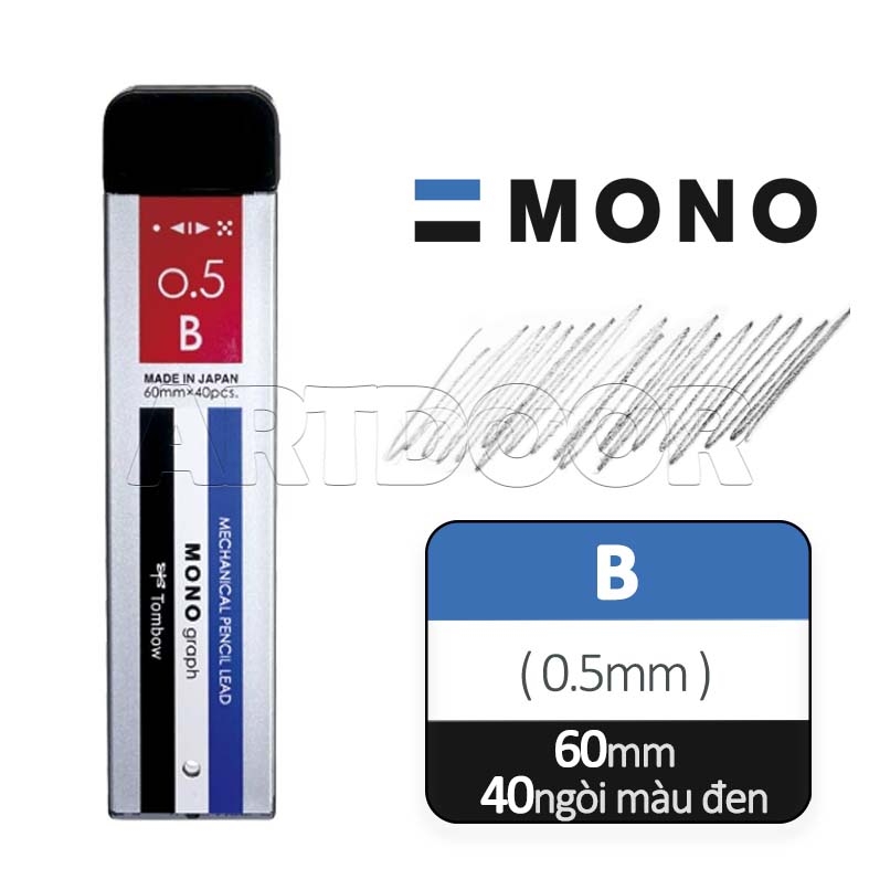 Ruột ngòi chì bấm PENTEL/ STAEDTLER/ UNI/ TOMBOW Mono (nhiều size)