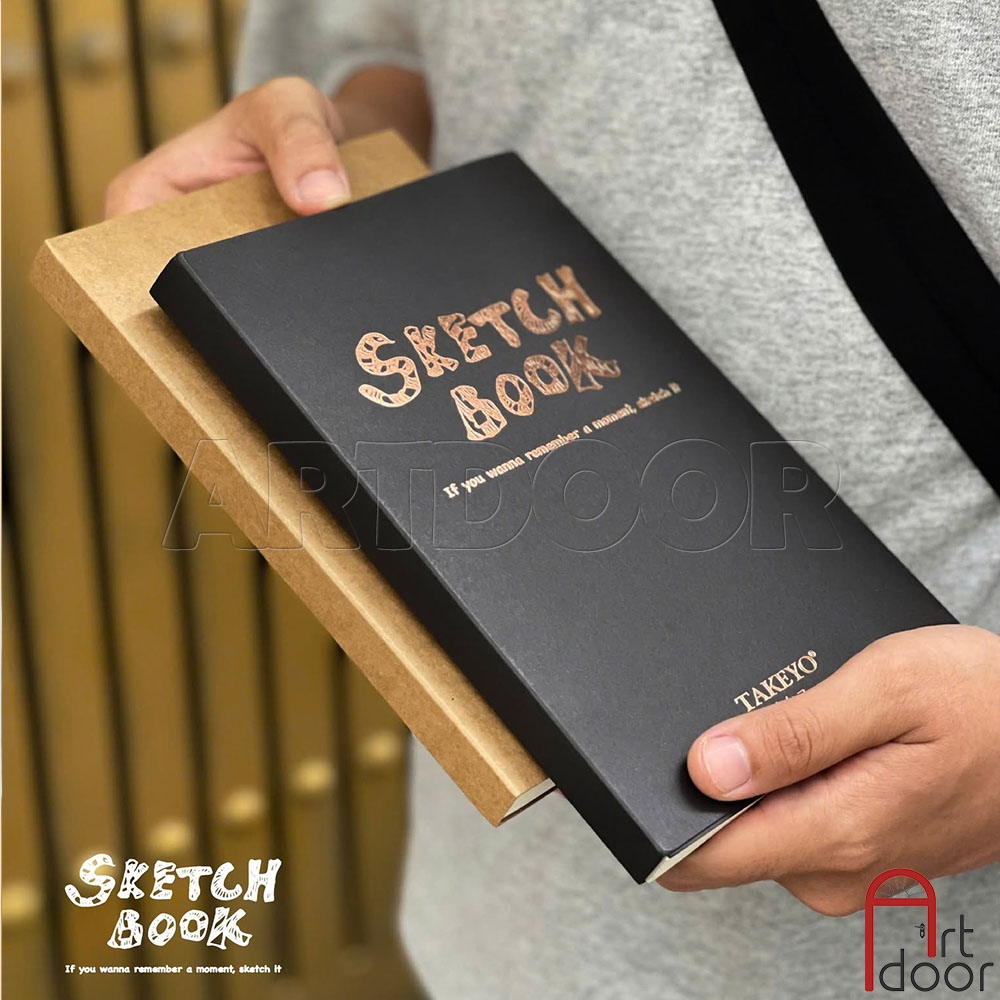 Sổ vẽ chì TAKEYO Remember Sketchbook may gáy mỏng 100gsm (vân mịn)