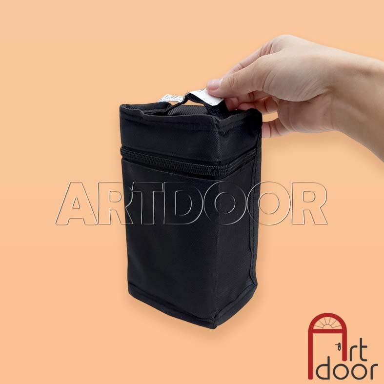 Túi xách đựng marker TOUCHLIIT vải đen khóa kéo