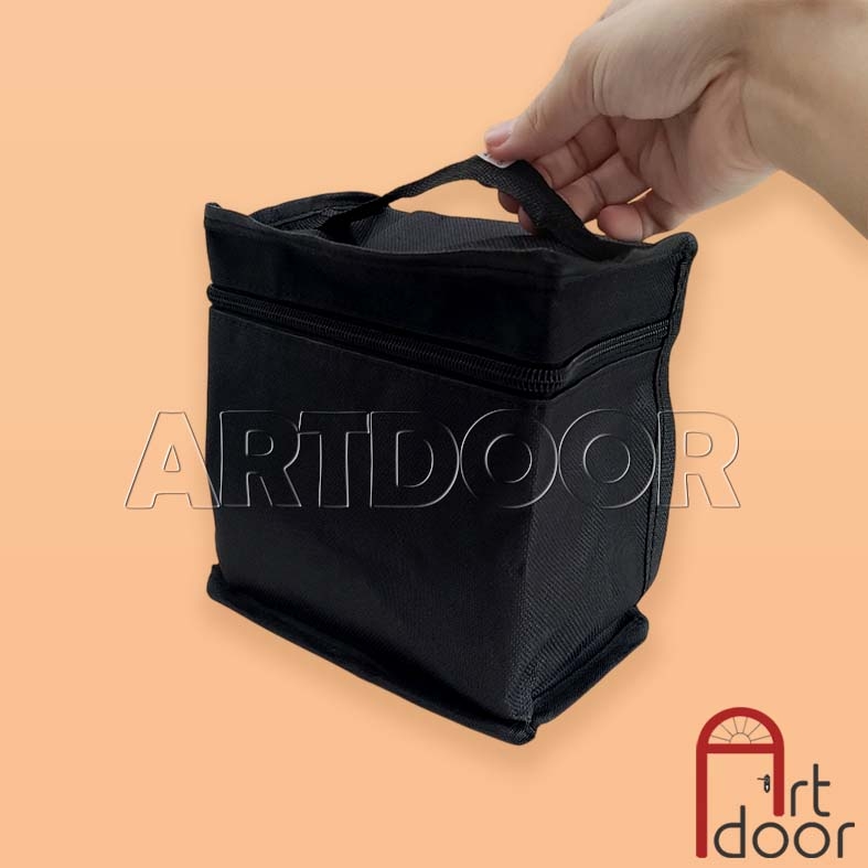 Túi xách đựng marker TOUCHLIIT vải đen khóa kéo