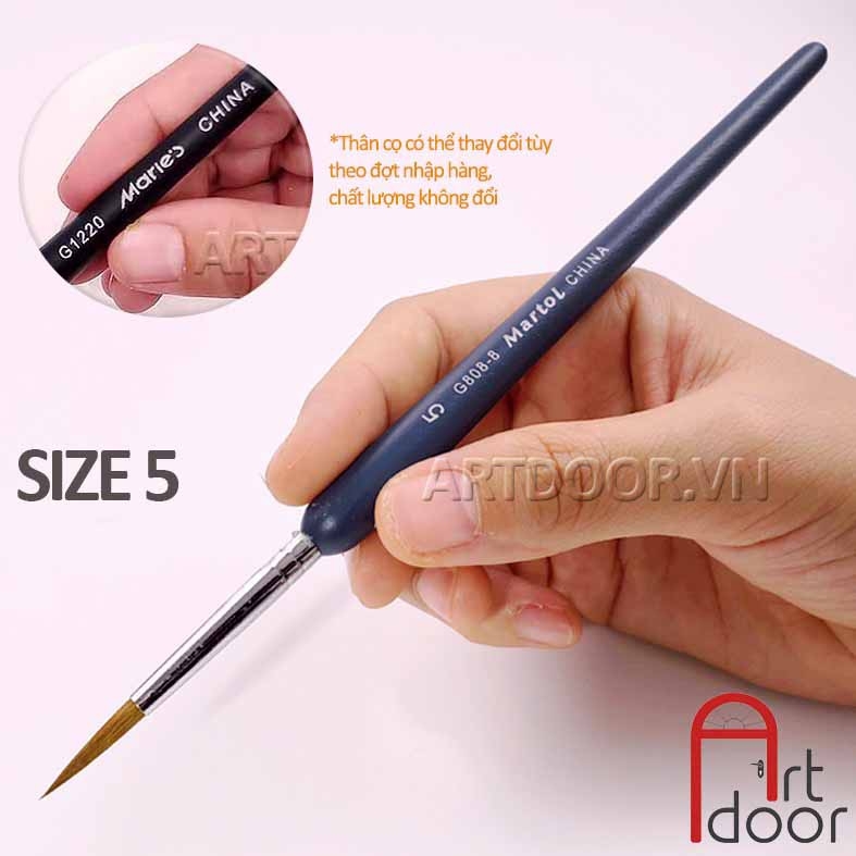 Cọ vẽ đầu Tròn MARIES Martol hàng chính hãng có in logo - [xả kho]