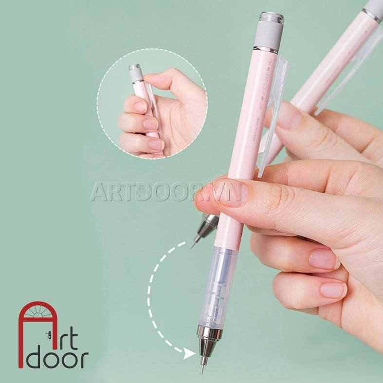 Bút chì kim bấm TOMBOW Pastel ngọt ngào (đầu 05mm) dòng Mono Graph lắc đẩy ngòi