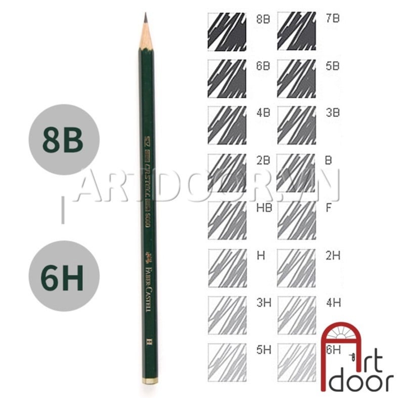 Bút chì phác thảo FABER CASTELL 9000 chống gãy (cây lẻ)