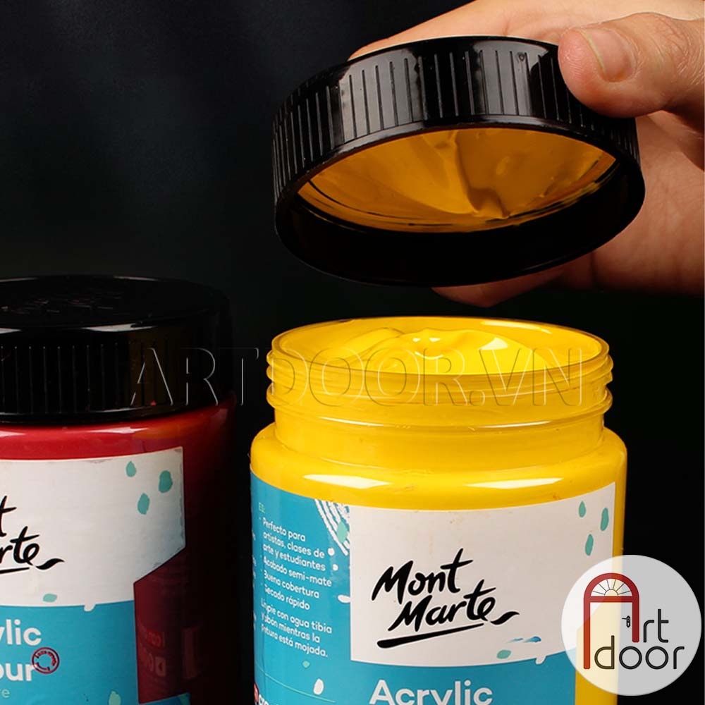 Màu vẽ Acrylic MONT MARTE Hũ (300ml) custom áo, vải, gỗ, kính, tô tượng, đất sét, số hóa