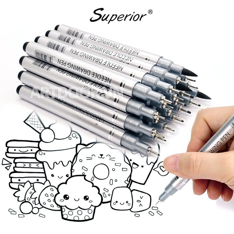 Bút line kháng nước Đen SUPERIOR (cây lẻ)