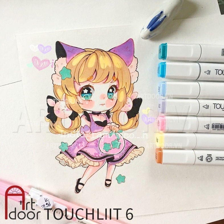 Bút marker TOUCHLIIT 6 (số 121~293) diễn họa kiến trúc, đô thị, đồ án nội thất