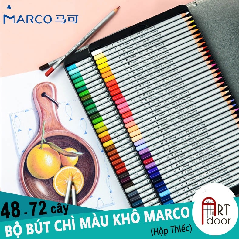 Mua Bộ chì tô Marco màu khô cao cấp RAFFINE (Hộp thiếc) tại TÍN NGHĨA | Tiki