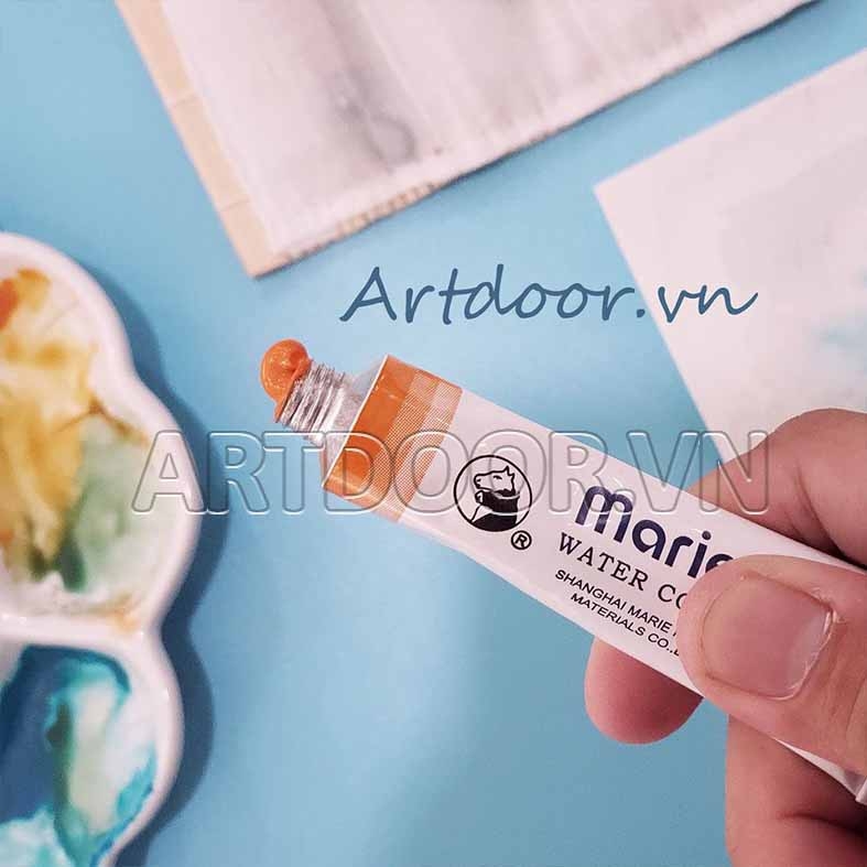 Bộ màu Nước Tuýp MARIES 12ml (hộp giấy) - [xả kho]