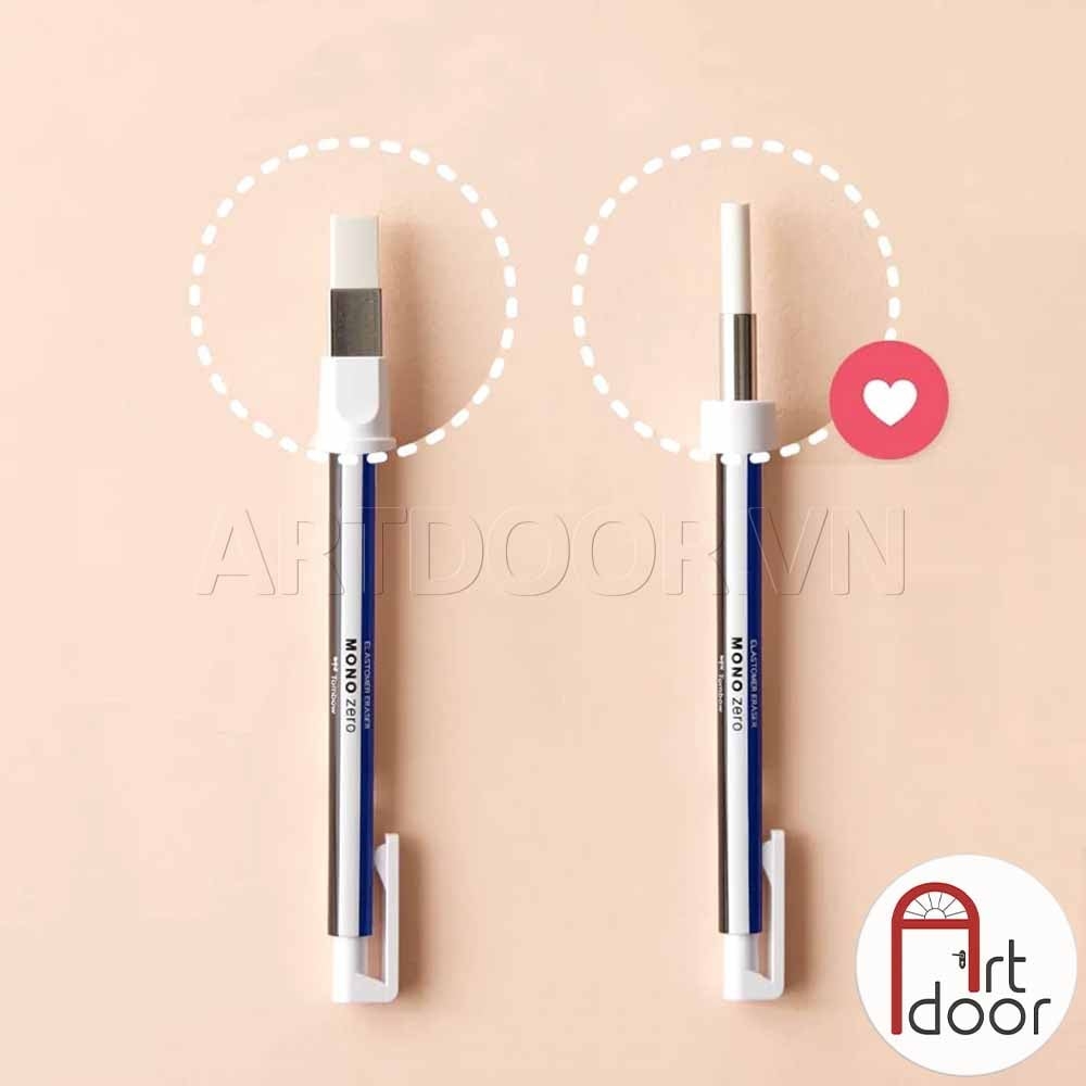 Bút gôm tẩy chì TOMBOW Mono Zero (Tròn/ Dẹt) cao cấp tẩy sạch chi tiết siêu nhỏ