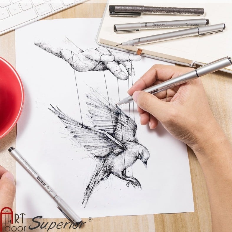 Bút line kháng nước Đen SUPERIOR (cây lẻ)