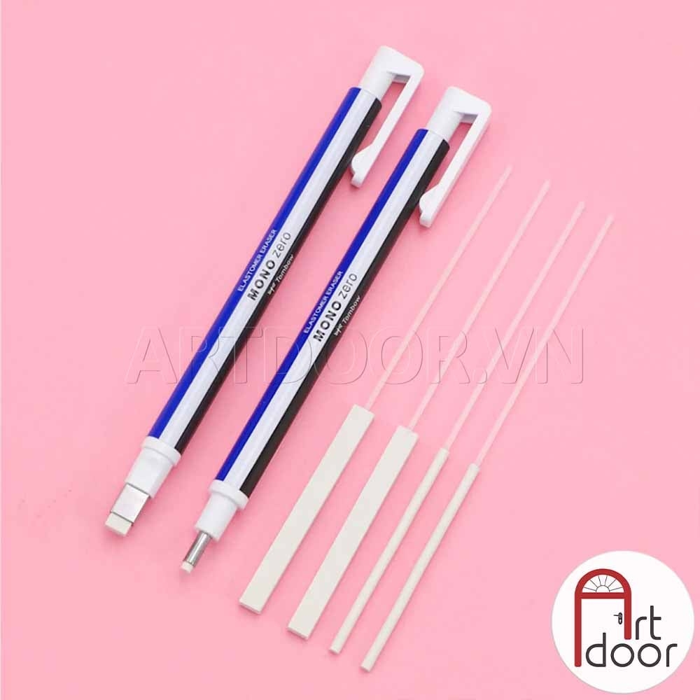 Bút gôm tẩy chì TOMBOW Mono Zero (Tròn/ Dẹt) cao cấp tẩy sạch chi tiết siêu nhỏ