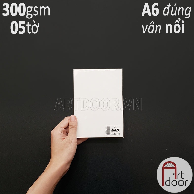 Giấy vẽ màu nước HAPPY dày 300gsm (vân nổi Cold)