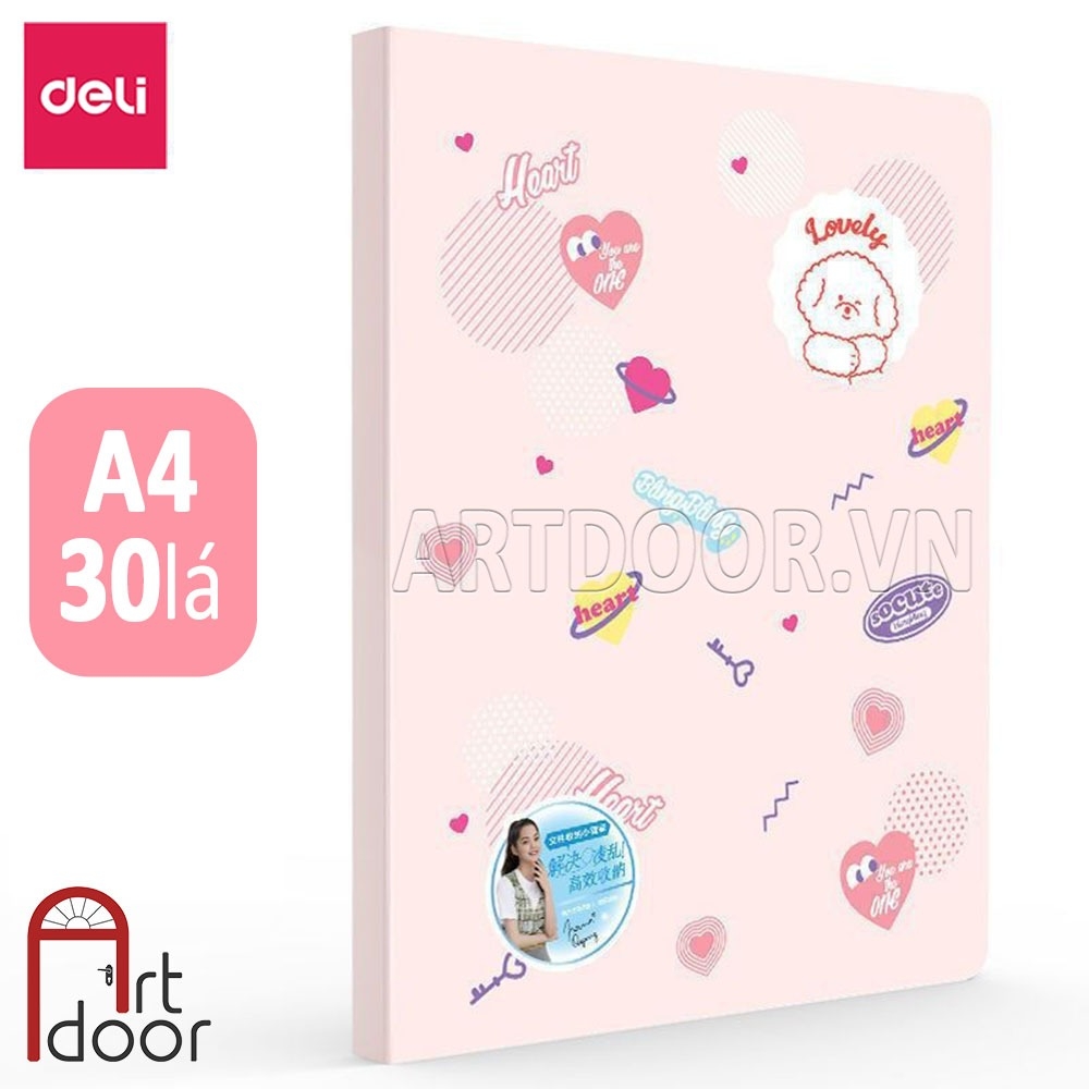 PK Bìa lá đựng tranh vẽ DELI màu Pastel (size A4)