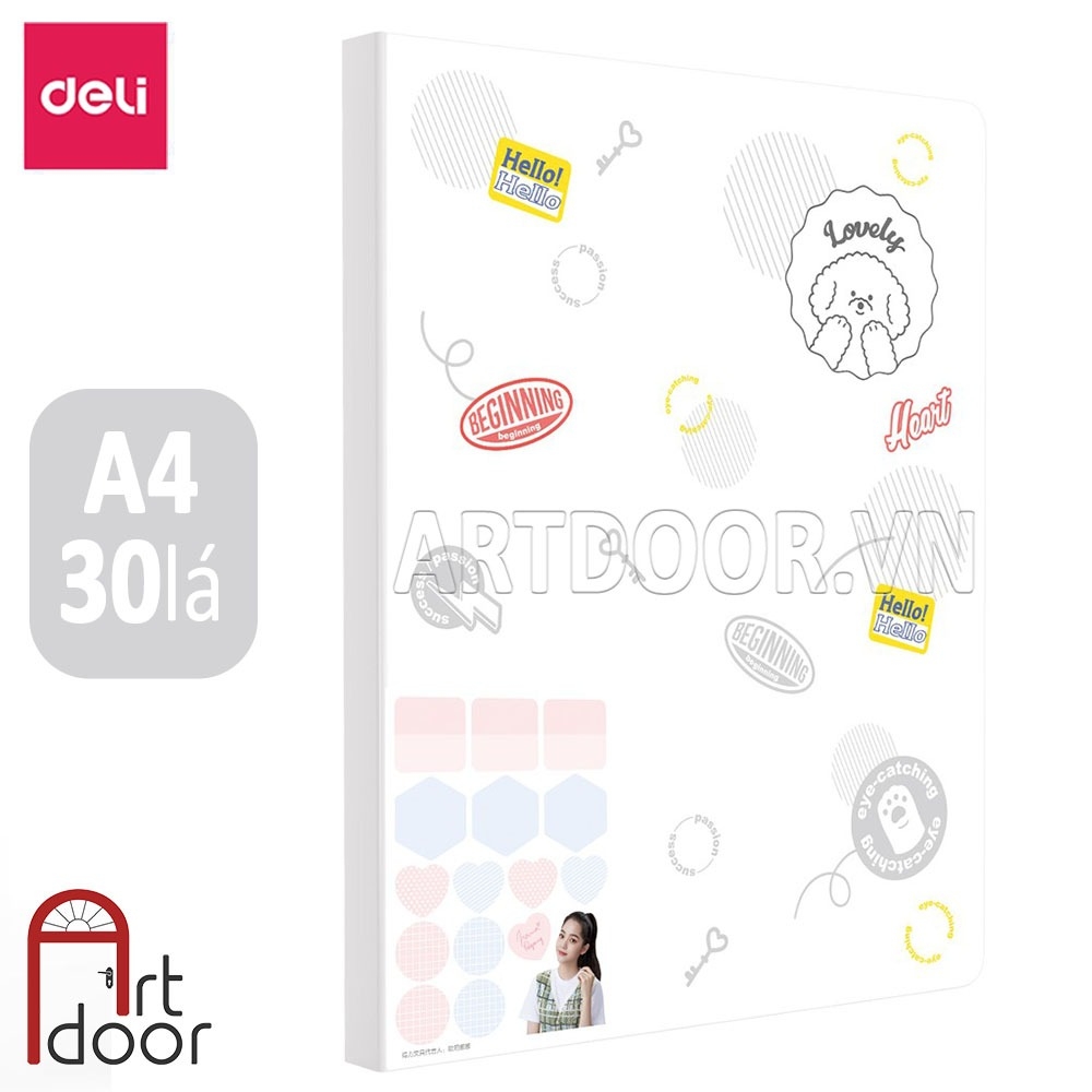Bìa lá đựng tranh vẽ DELI màu Pastel (size A4)