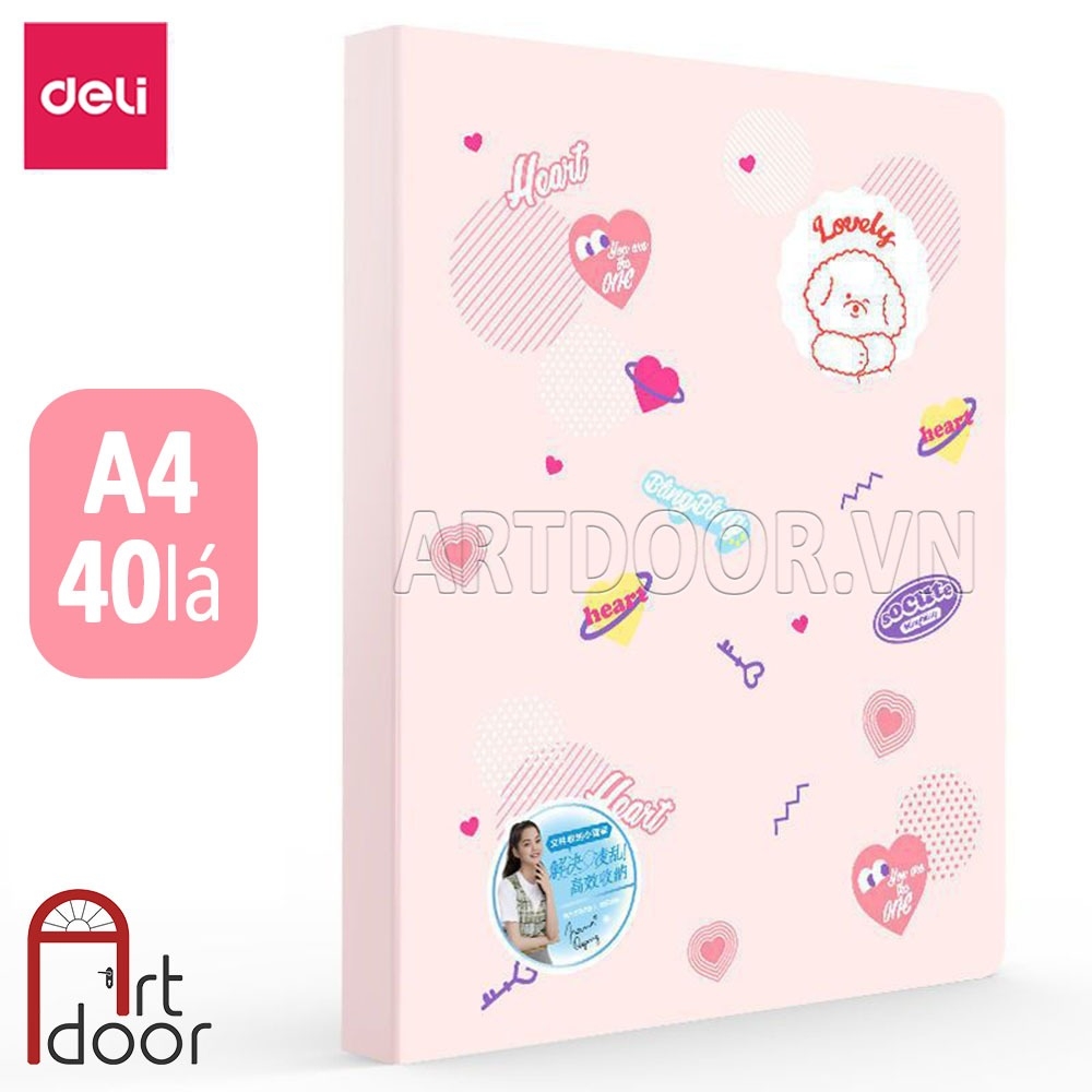 PK Bìa lá đựng tranh vẽ DELI màu Pastel (size A4)