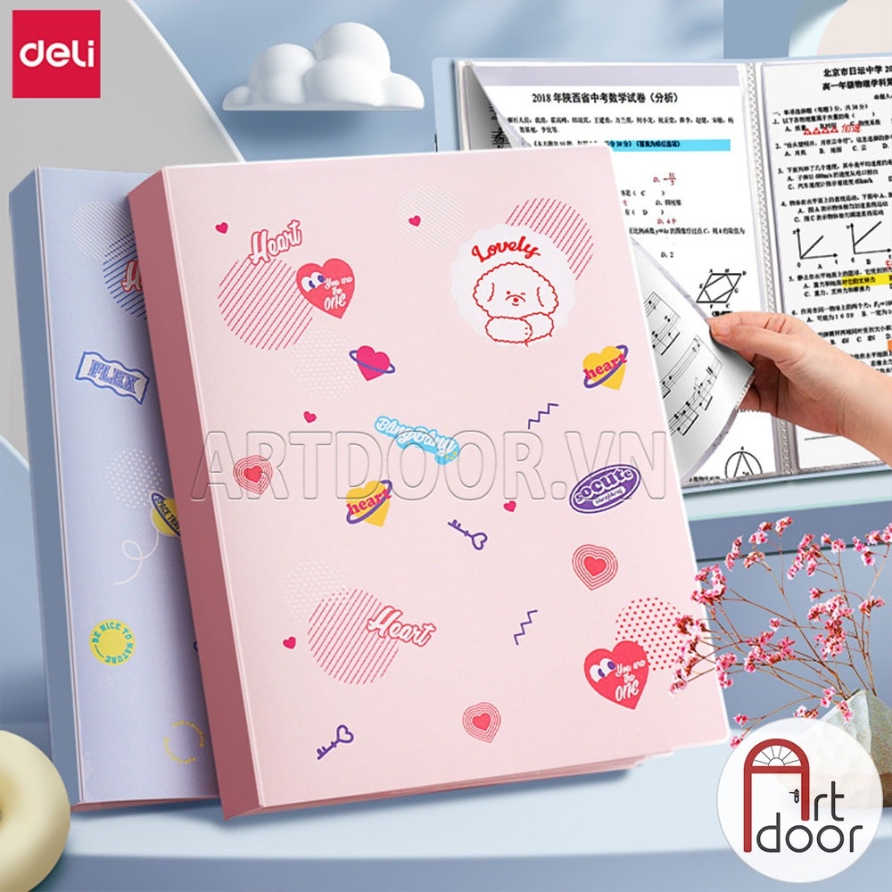 Bìa lá đựng tranh vẽ DELI màu Pastel (size A4)