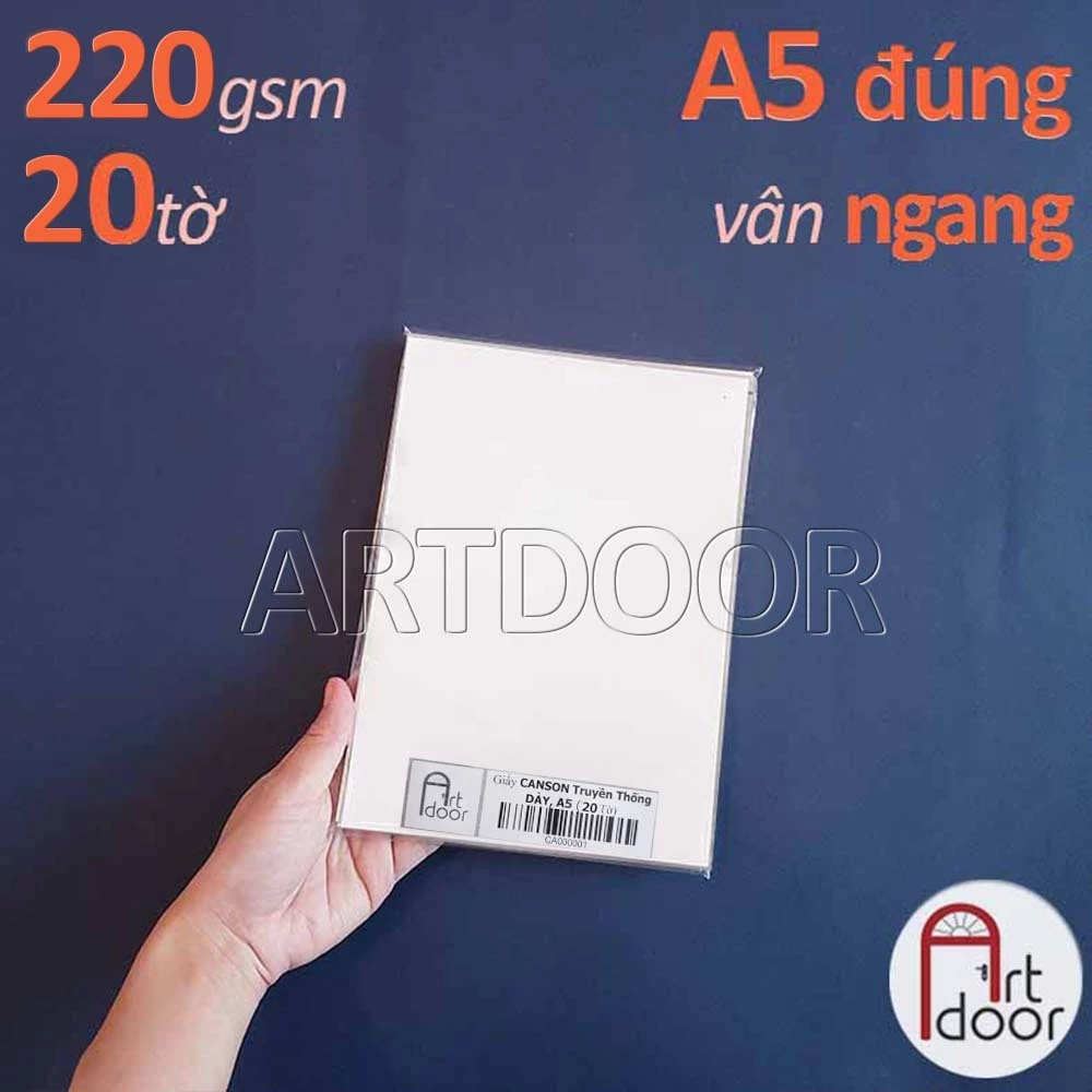 Giấy vẽ màu nước CANSON Truyền Thống dày 220gsm (vân ngang)