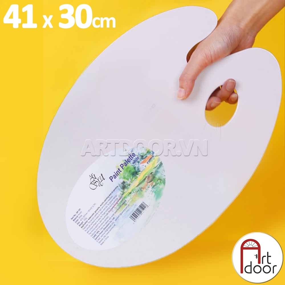 Khay Bảng pha màu Acrylic ART SECRET Oval bằng Nhựa (palette)