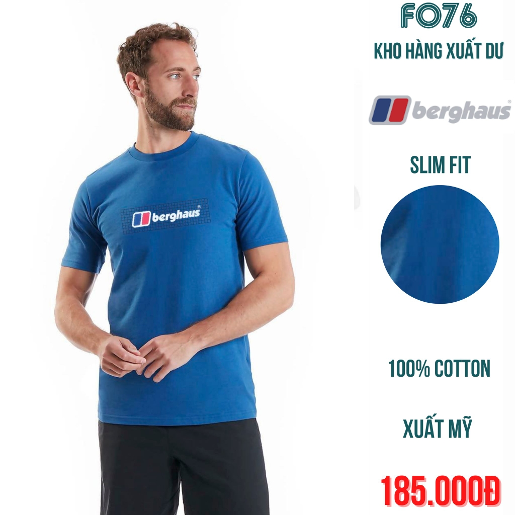 Berghaus - Áo Thun Nam Cổ Tròn Tay Ngắn Màu Xanh Dương - 4A001457 Jk5 –  Fo76 - Kho Hàng Hiệu Xuất Dư - Công Sở - Trung Niên -Big Size