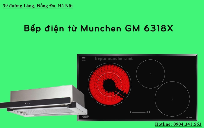 Muốn mua bếp điện từ Munchen 3 vùng nấu hàng 