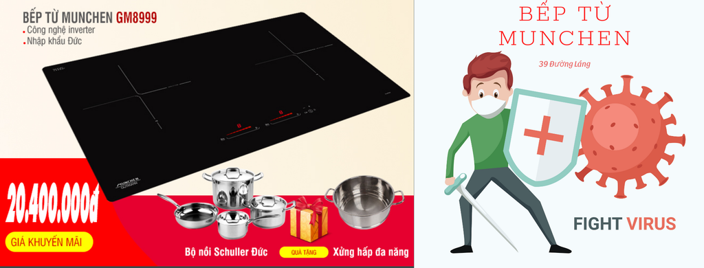 Bếp từ Munchen GM8999 giá rẻ mùa dịch, ưu đãi cực lớn