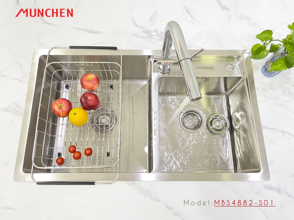 Chậu rửa bát 2 hố Munchen sự lựa chọn hoàn hảo của các gia đình