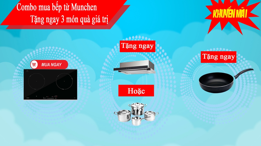 Chọn mua bếp từ Munchen GM6628S - Nhận luôn 3 món quà cực hấp dẫn