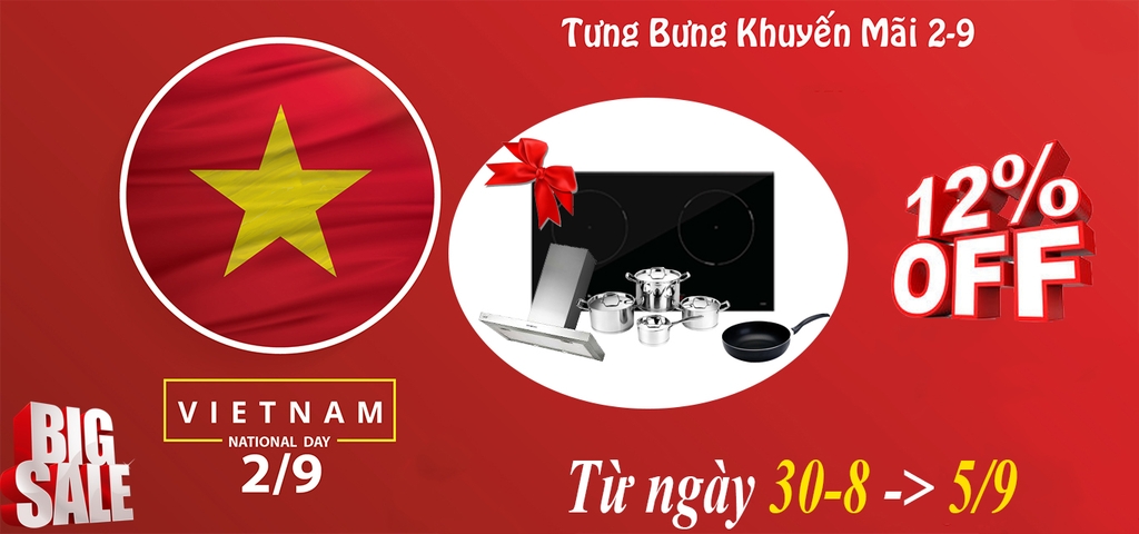 Đại lễ 2-9, Bếp từ Munchen giảm giá sốc và tặng thêm quà khủng