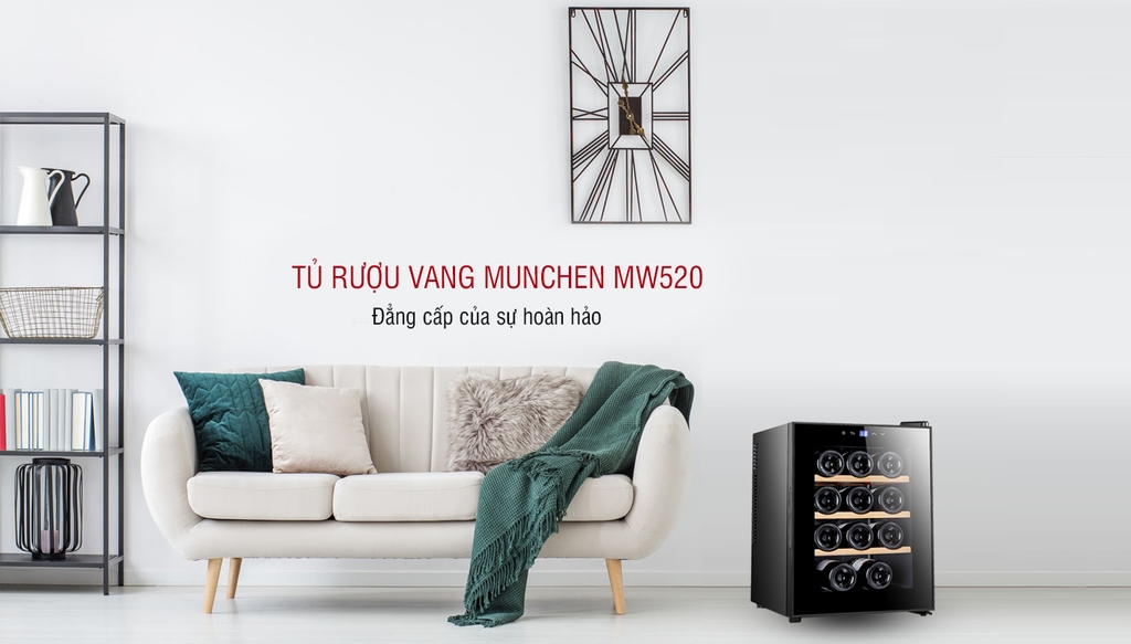 Tủ rượu vang Munchen MW520: đẳng cấp đến từng chi tiết