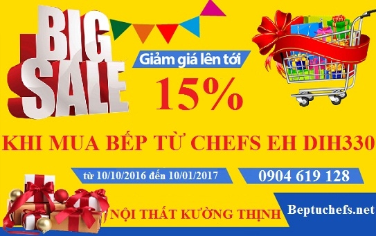 Khuyến mại lớn khi mua bếp từ Chefs EH DIH330