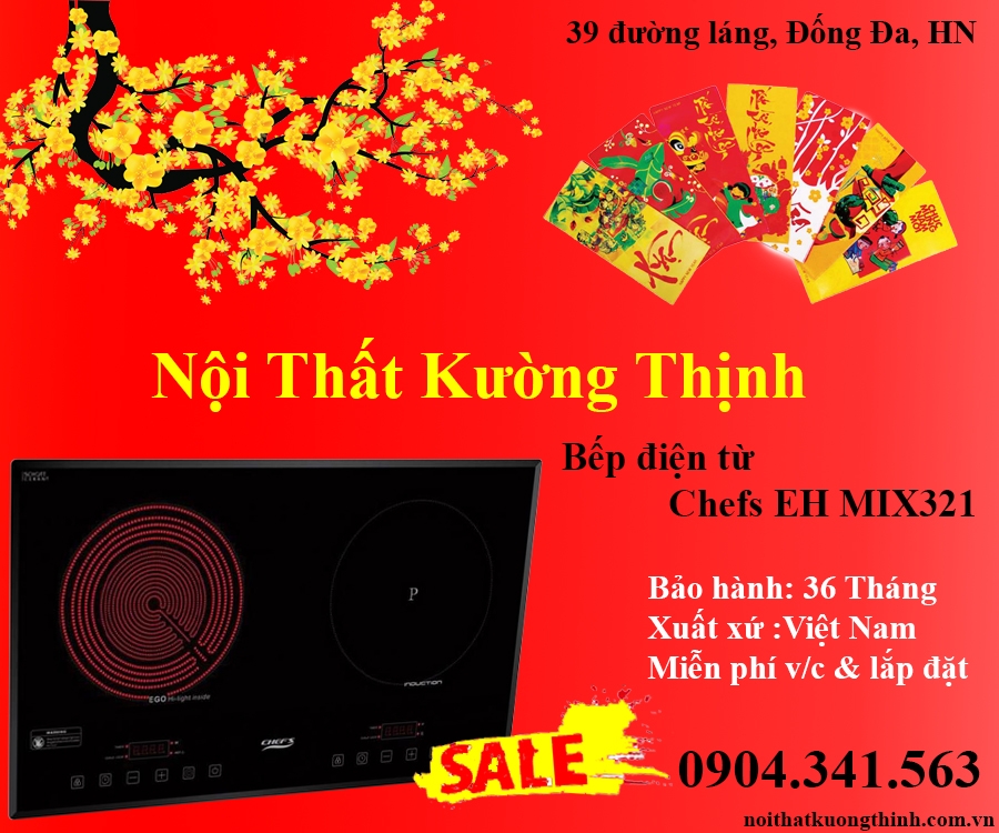 Bếp điện từ Chefs EH MIX321 đa năng giá rẻ