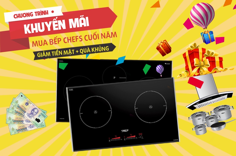 Giảm giá đến cuối năm, bếp từ Chefs EH DIH888 bùng nổ