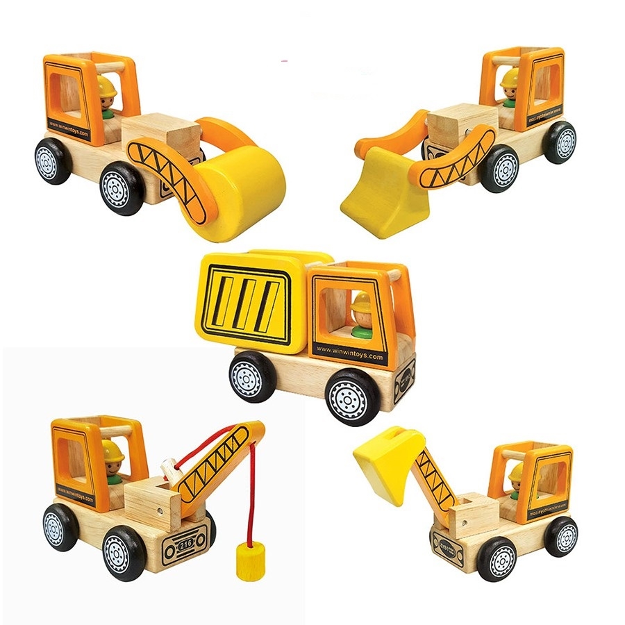 Xe công trình đa năng (5 trong 1) - Đồ chơi gỗ Winwintoys