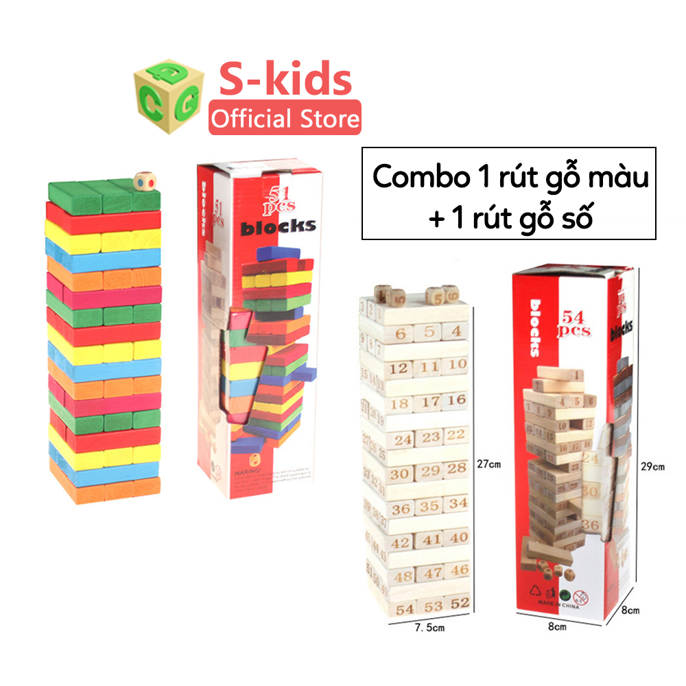 COMBO rút gỗ Màu + số