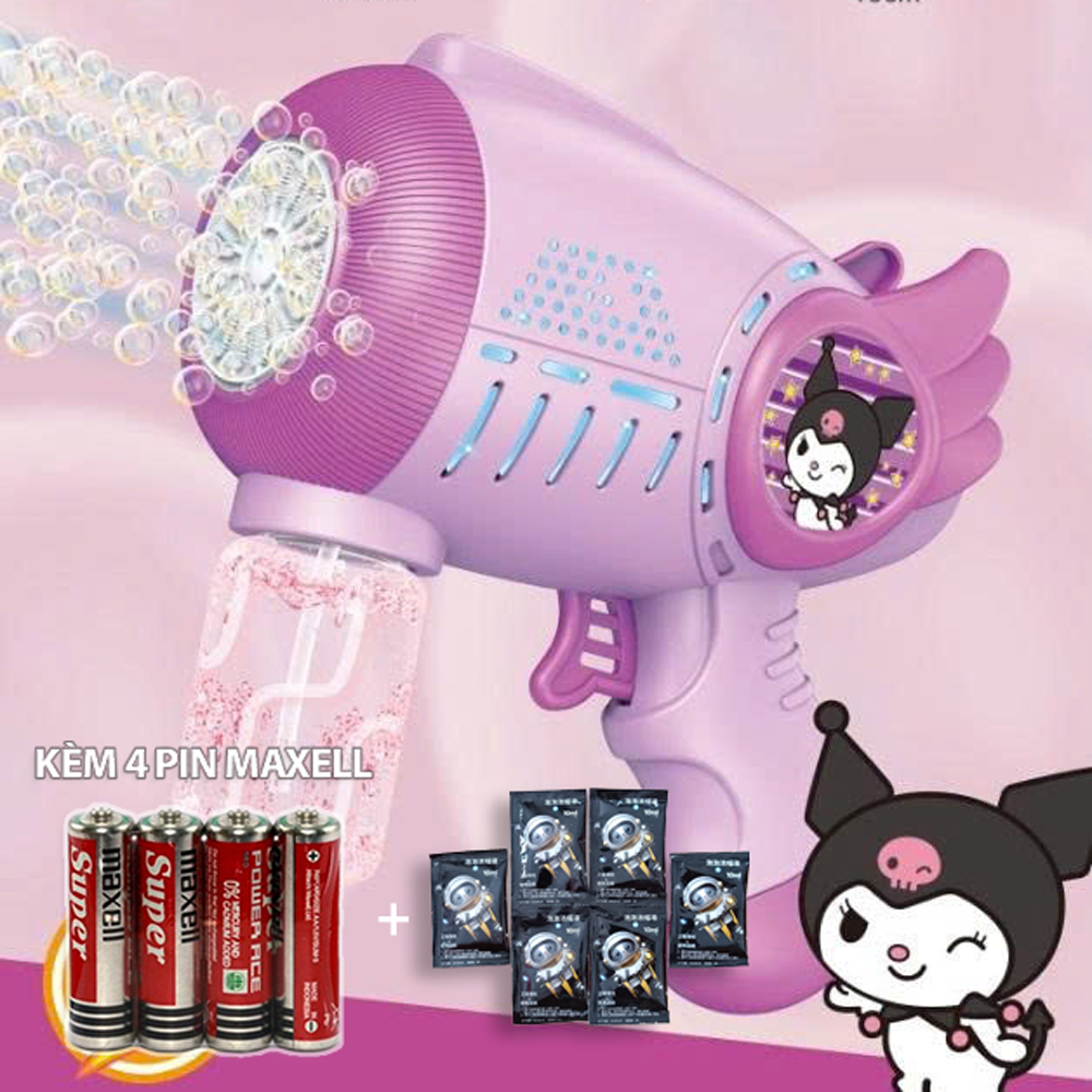 Combo Phiên bản mới - Máy thổi bong bóng cầm tay thiết kế gọn gàng, tạo bóng nhiều, không rò rỉ nước