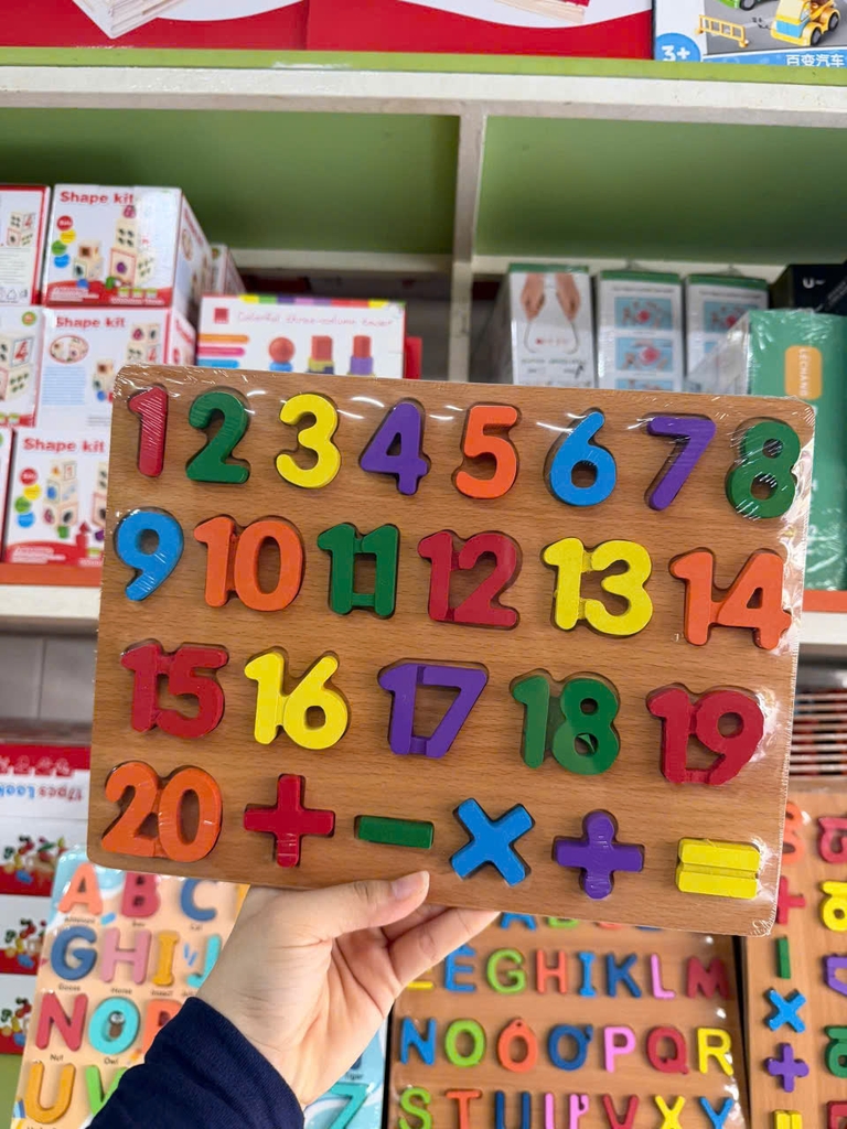 Bảng số đếm gỗ nổi - Đồ chơi gỗ giáo dục dành cho bé yêu