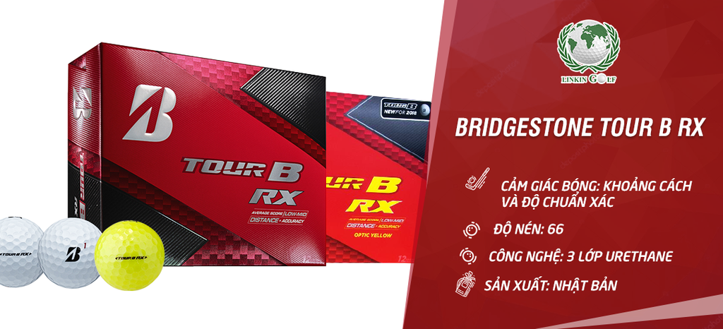 Bóng golf Bridgestone Tour B RX